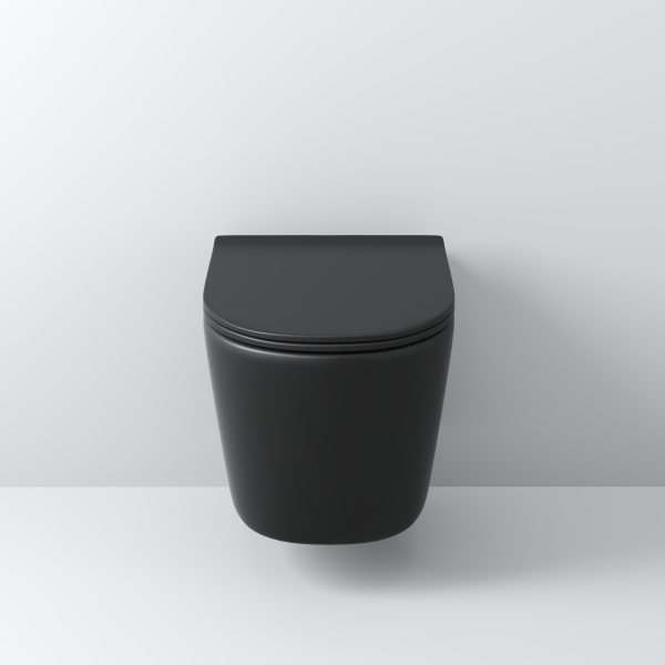 Унитаз Grossman GR-4477BMSQ (485*360*330) ЧЕРНЫЙ МАТОВЫЙ подвесной безободковый СМЫВ ТОРНАДО БЕСШУМНЫЙ 1 мест