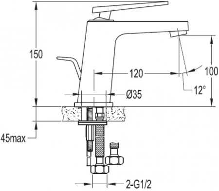 Смеситель Cezares Baden BADEN-F-LS-01-W0
