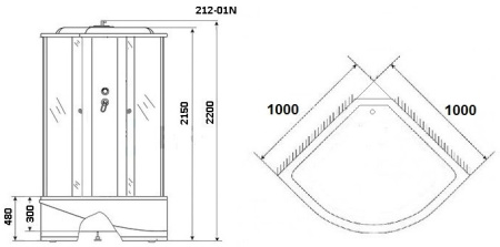Душевая кабина Niagara Ultra NG-212-01N 100x100