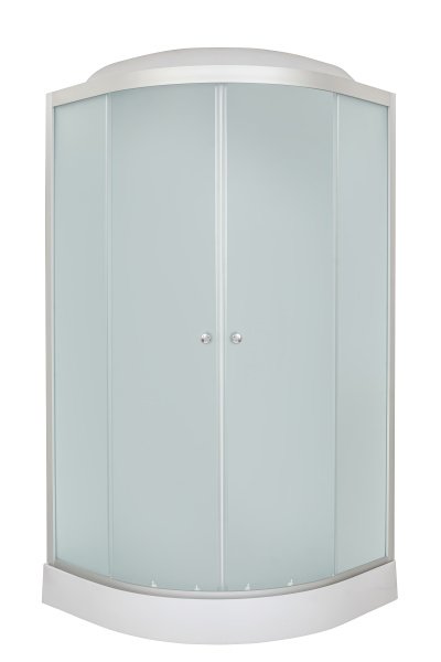 Душевая кабина DTO LM909 с гидромассажем и электрикой(90х90х215) низкий поддон(15см), профиль хром, стекло матовое(5мм), 3места