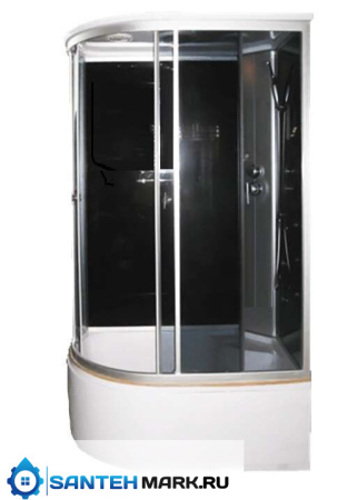 Душевая кабина Водный мир ВМ-886 стандарт матовый/черный 120x80 R