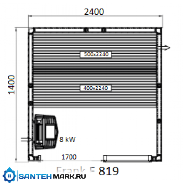 Сауна Frank F 812 (200x140x210) Кедр Экстра