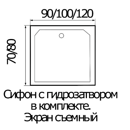Поддон для душа Wemor 90/70/24 S