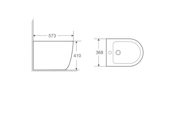 Биде WeltWasser MERZBACH 003 MT-BL черный матовый Биде WeltWasser MERZBACH 003 MT-BL черный матовый