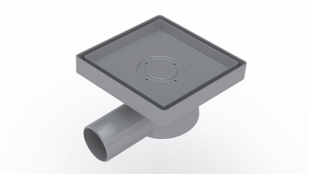 Трап для душа BERGES водосток напольный Trend Keramik 150*150 под керамическую плитку, D50 боковой