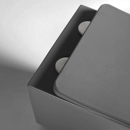 Унитаз Vincea Q-Line VT1-12MA безободковый, ультратонкое soft close сиденье, антрацит матовый