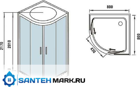 Душевая кабина WeltWasser WW500 Werra 802
