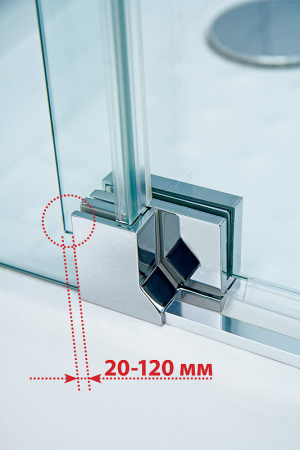 Душевой уголок Cezares Slider 80x80 SLIDER-A-2-70/80-GRIGIO-Cr профиль Хром стекло серое без поддона