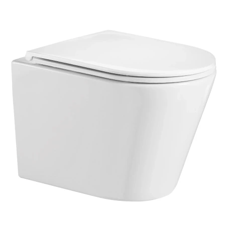 Комплект Weltwasser 10000011489 подвесной унитаз Salzbach 043 GL-WT + инсталляция Amberg 497 + кнопка Amberg RD-BL