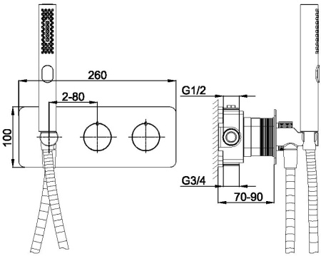 Смеситель Allen Brau Liberty 5.33009-31 (с внутренней частью) черный матовый