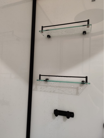 Душевая кабина Frank F409 Black 90x90 без крыши