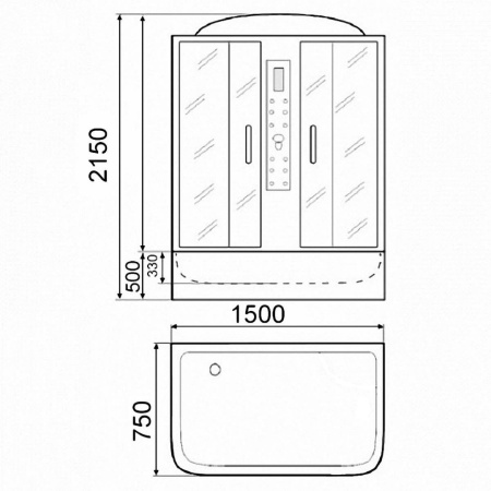 Душевая кабина Parly CN150