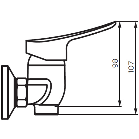 Смеситель для душа Dorff Norma D1020000 Хром Смеситель для душа Dorff Norma D1020000 Хром