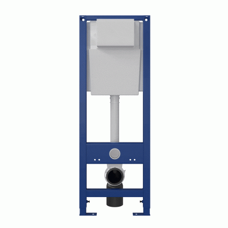 Инсталляция BERGES АТОМ Line 410 кнопка Soft Touch черная/хром глянец(040342)