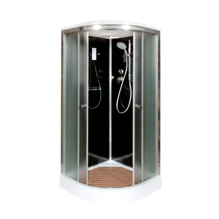 Душевая кабина DTO B 01S EL BLACK 100x100 с электрикой Душевая кабина DTO B 01S EL BLACK 100x100 с электрикой