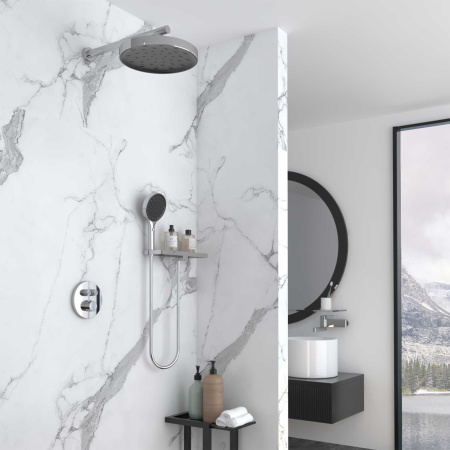 Душевой гарнитур Vincea Inspire VSFW-3I22MT2RCH встраиваемый, термостатический, двухрежимный, хром