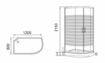 Душевая кабина Parly EB121 L Душевая кабина Parly EB121 L