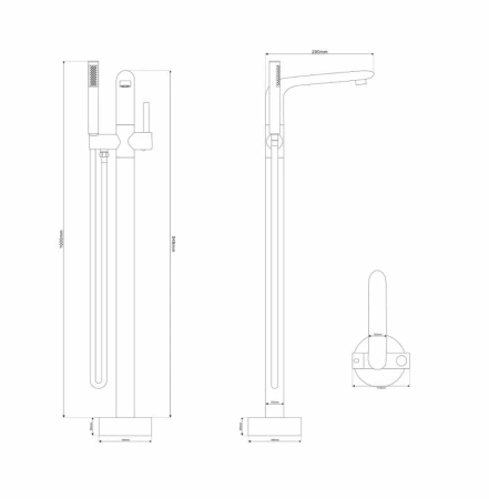 Смеситель для ванны NT Bagno NT48031 никель матовый