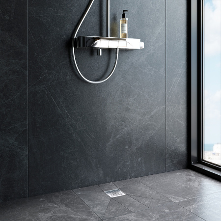 Трап для душа Am.Pm MasterFlow 10 W01BD-P11-010-01SB с решеткой Хром матовый Cut Gradient