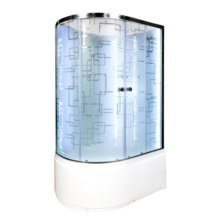 Душевая кабина DTO EM 4511 R N LED с гидромассажем 110х80