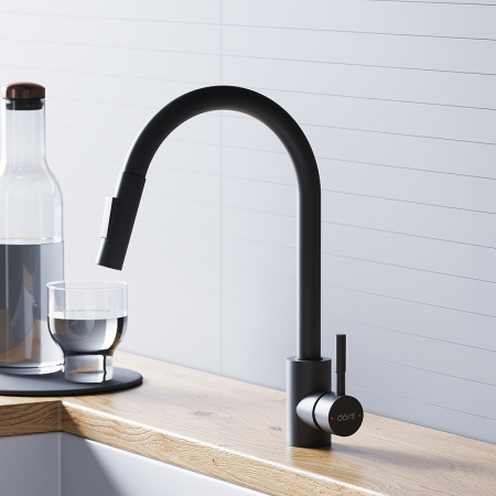 Смеситель для кухонной мойки Dorff Logic D3007522 Черный