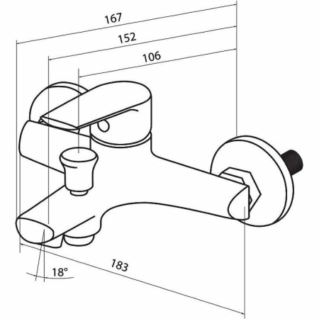 Смеситель для ванны Damixa Origin Balance 791000000 Хром Смеситель для ванны Damixa Origin Balance 791000000 Хром