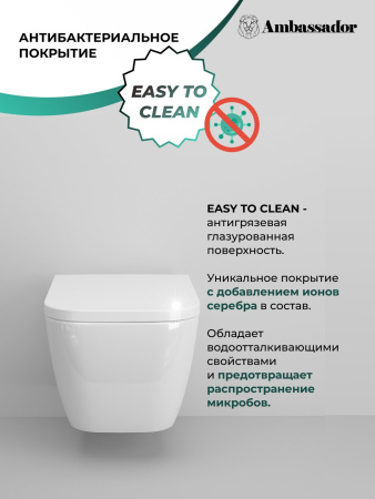 Унитаз Ambassador Forsa 243K19003S (475*360*350) подвесной , 2 места