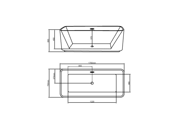 Ванна Grossman Cristal GR-2028F (75х170х58) рифленая,1 место