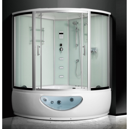 Душевая кабина Frank F-651 Blaсk с баней 130x130