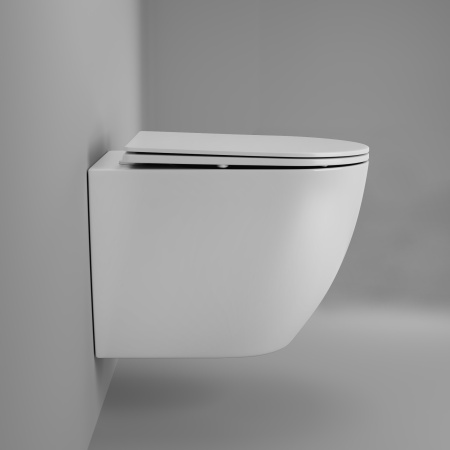 Унитаз Grossman Thin Rim GR-5601S (520х360х360) тонкий ободок,белый с тонкой крышкой,микролифт,1 место