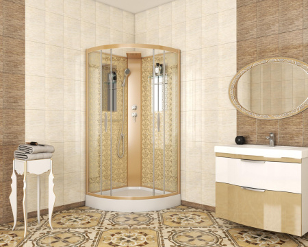 Душевая кабина Niagara Luxe NG-7715GBK 90x90