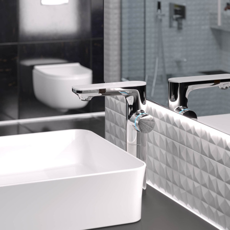 Смеситель для раковины Berges MORANS сенсорный высокий, хром(076003) Смеситель для раковины Berges MORANS сенсорный высокий, хром(076003)