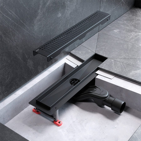 Трап для душа Am.Pm MasterFlow 40 W01SC-P11-040-01BM с Черной матовой решеткой Cut Gradient