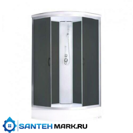 Душевая кабина Водный мир ВМ-883 черные тонированные 90x90
