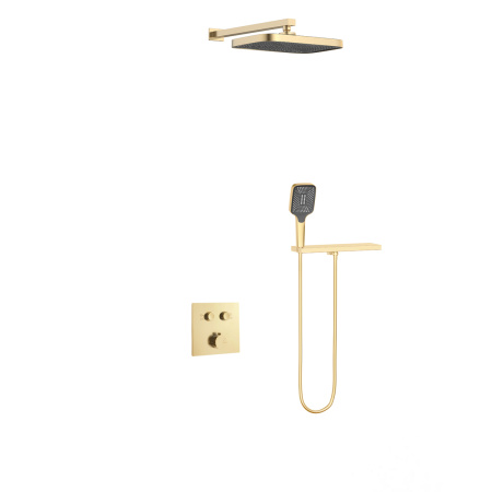 Душевой гарнитур Vincea VSFW-4211RBG встраиваемый, 2 режима, брашированное золото