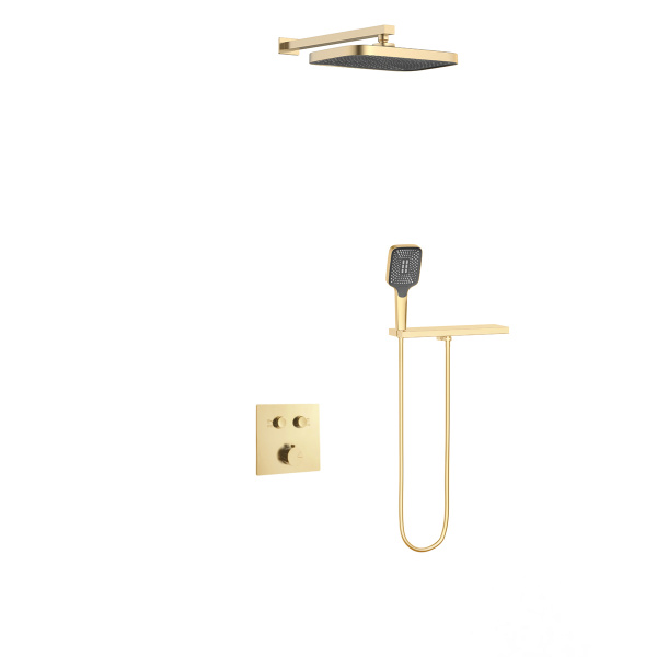 Душевой гарнитур Vincea VSFW-4211RBG встраиваемый, 2 режима, брашированное золото