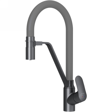 Смеситель для кухонной мойки AM.PM Like F8007825 Черный матовый Серый Смеситель для кухонной мойки AM.PM Like F8007825 Черный матовый Серый