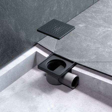 Трап для душа Am.Pm PrimeFlow 10 W02BD-P11-010-01BM с Черной матовой решеткой Cut Gradient