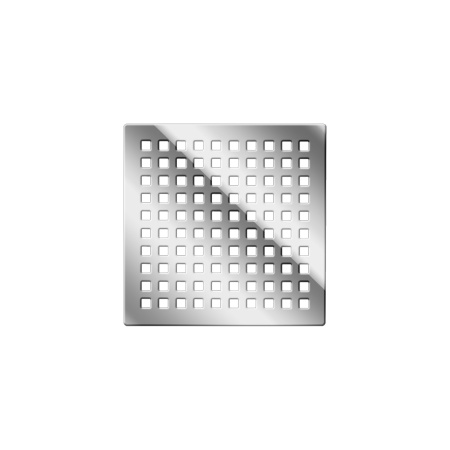 Трап для душа BERGES водосток напольный Trend 150x150 нержавеющая сталь, хром глянец, D50 вертикальный