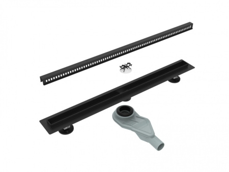 Трап для душа Esbano Slim решетка SIDE матовый черный длина 60 см