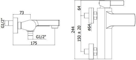 Смеситель Paffoni Rock RO022CR