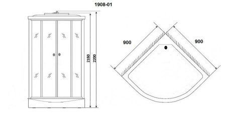 Душевая кабина Niagara Ultra NG-1908-01 90x90