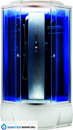 Душевая кабина Aquacubic 3202D blue mirror 90х90