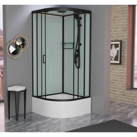 Душевая кабина Frank F409/2 Black 90x90 Душевая кабина Frank F409/2 Black 90x90