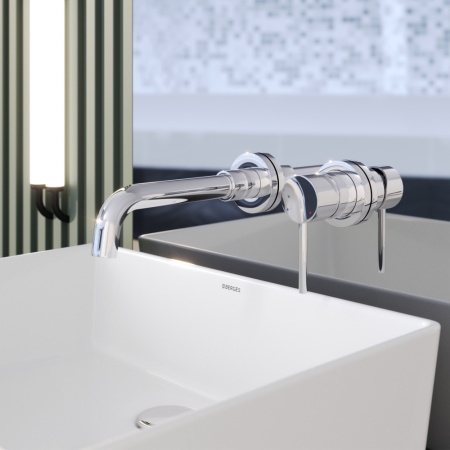 Смеситель для раковины Berges VENTAS R скрытого монтажа, раздельный, хром(076011)