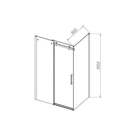 Душевой уголок Vincea Como-N VSR-4CN9013CGB, 1300*900, черный, стекло тонированное