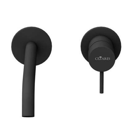 Смеситель для раковины CEZARES LEAF-BLI2-L-NOP черный матовый