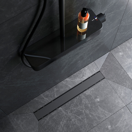 Трап для душа Am.Pm PrimeFlow 60 W02SC-U11-060-04BM с Черной матовой решеткой / под плитку Tile
