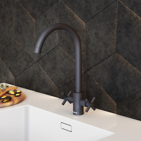 Смеситель для кухонной мойки Damixa RedBlu Neo Classic 240000000 Черный