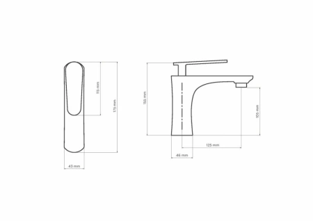 Смеситель для раковины NT Bagno NT7711 для раковины хром